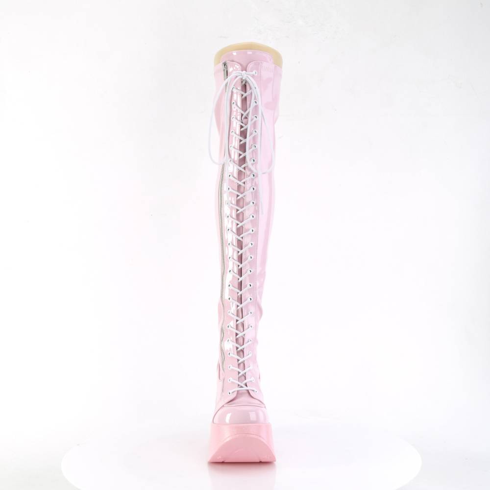 DemoniaCult - DYNAMITE-300 Platform overknee Boots - Pink